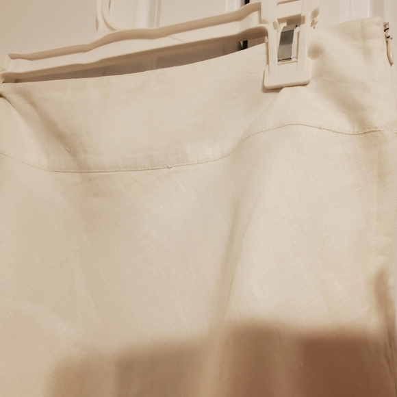 CLUB BEYMEN WOMEN'S LINEN WHITE FLOWY EMBROIDERED SKIRT-36 - Picture 5 of 11